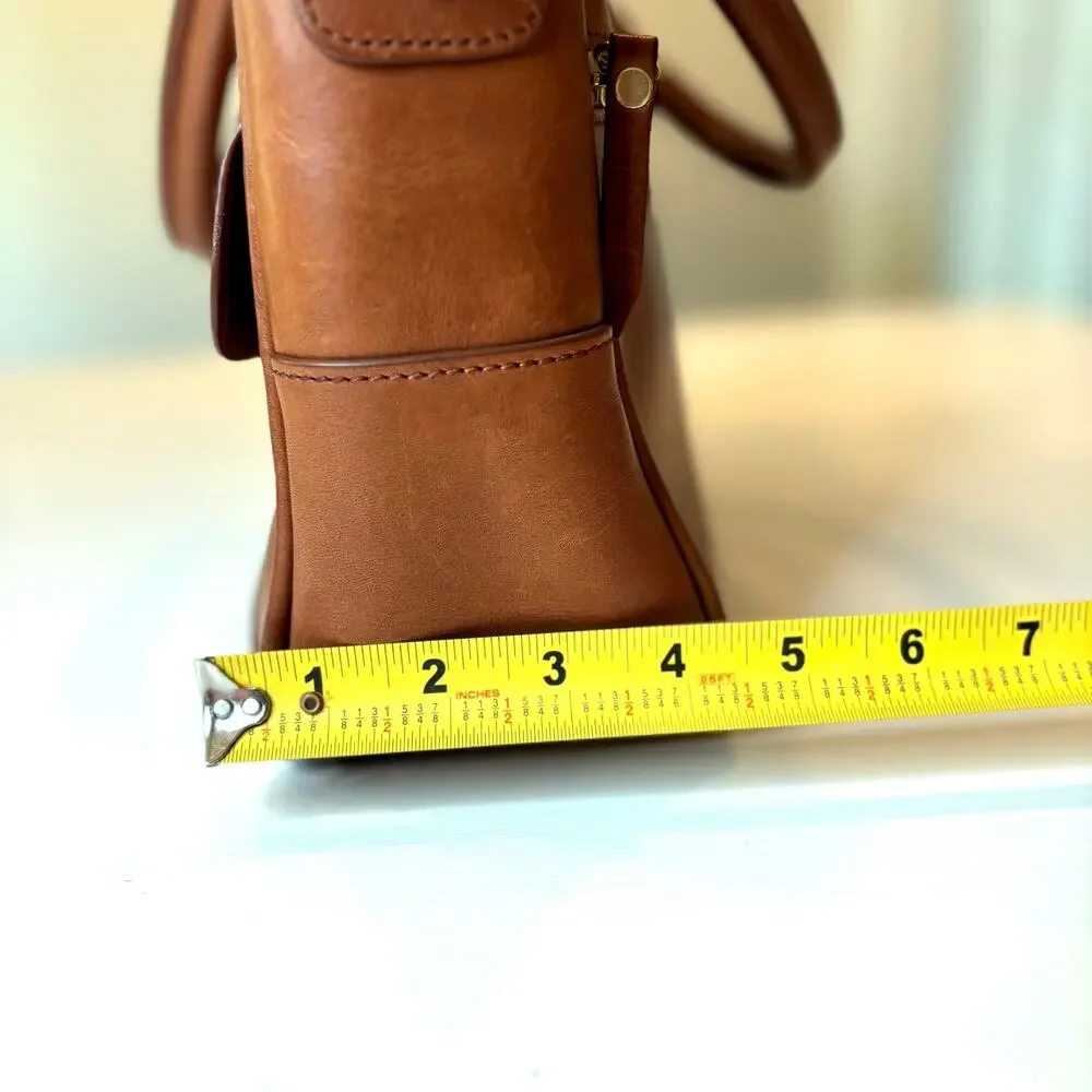 JW Hulme Brown Leather Excursion Tote Satchel Crossbody Tassel Bag USA Heritage